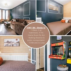 Spacious Arcade Apt for 12 Guests 10 min Downtown