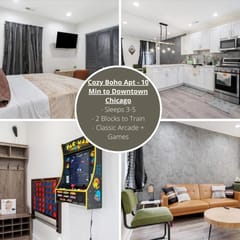 Stylish Cozy Boho • 10 Min to Downtown • Sleeps 5