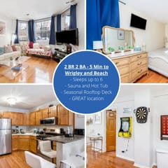 Wrigleyville: Hot Tub, Sauna & Parking w/Games